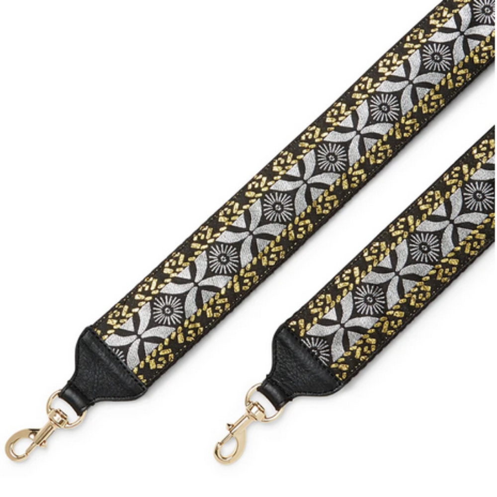 Rebecca Minkoff Black NWT Embroidered Guitar Strap